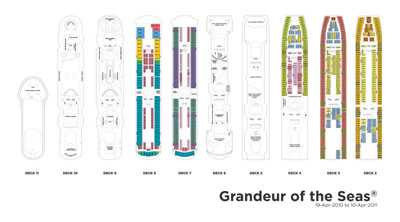 Decksplan der Royal Caribbean Grandeur of the Seas