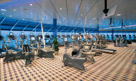 Das Fitnesscenter auf der Royal Caribbean Freedom of the Seas