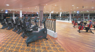 Das Fitnesscenter auf der Royal Caribbean Serenade of the Seas
