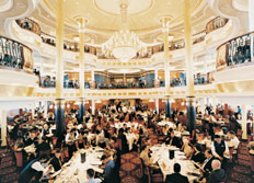 Das Hauptrestaurant auf der Royal Caribbean Voyager of the Seas